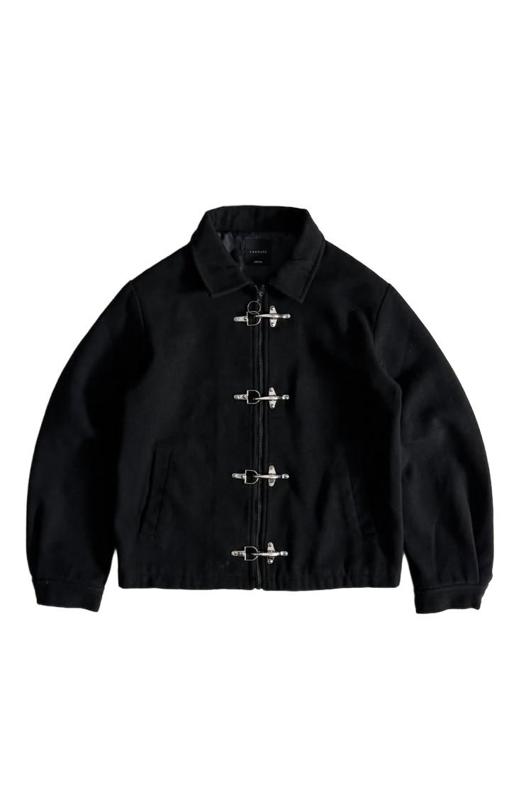 Blousson Black Wool Jacket